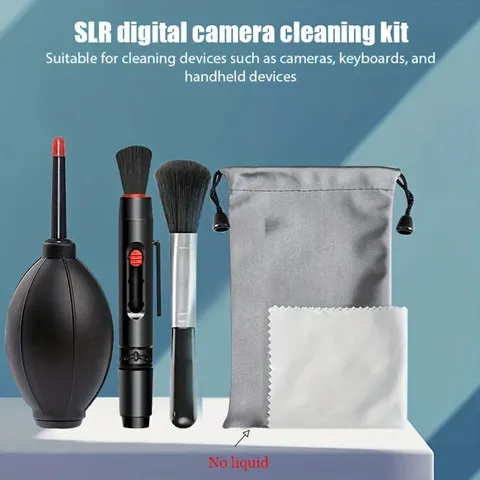 Slr conjunto de limpeza de câmera digital sem espelho, tela de laptop, teclado, sopro de ar adequado para canon nikon, conjunto de limpeza de pano de lente