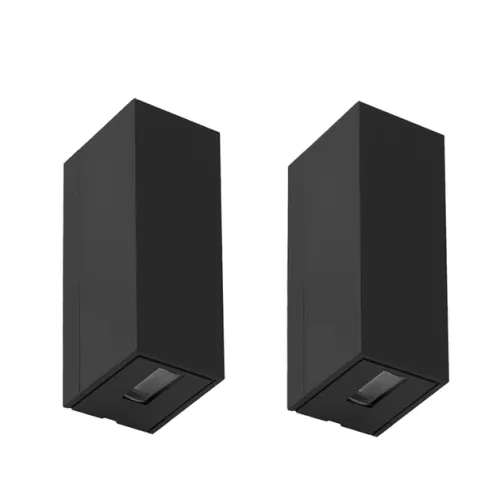 Kit 2 Arandelas LED Abs 5w 3000k Ip65 2 Fachos Médios Flux