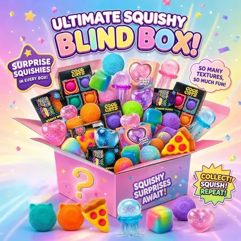Mais de 100 Peças de Figuras Squishy Sortidas em Caixa Surpresa, Brinquedos Fidget Macios de Crescimento Lento com Cabeça Moai, Panda e Coelho para Alívio do Estresse