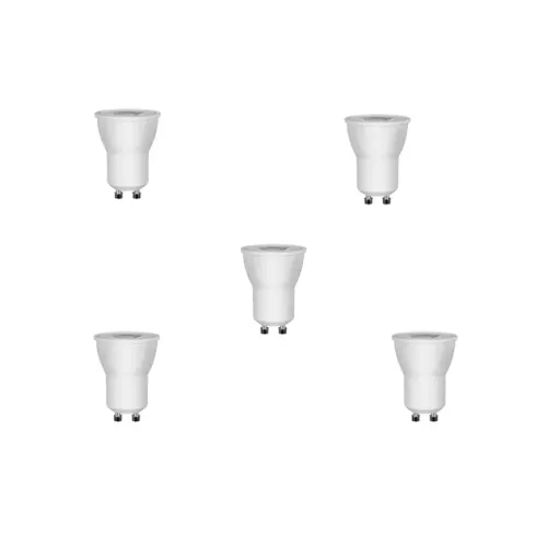 Kit 5 Lâmpadas Mini Dicroica Led 3w 240lm 36° 2700k