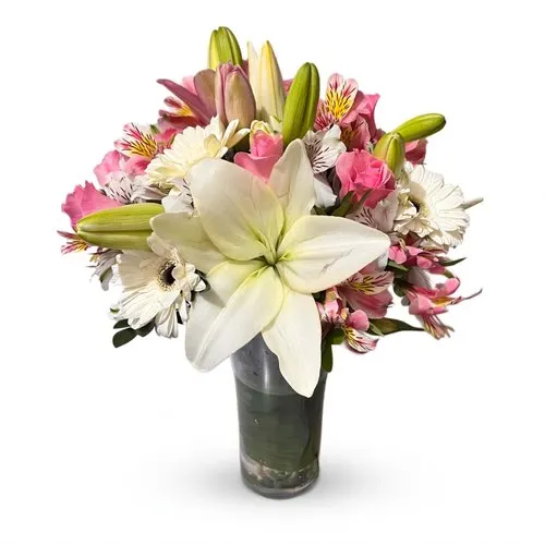 Vaso de Flores em Tons Suaves