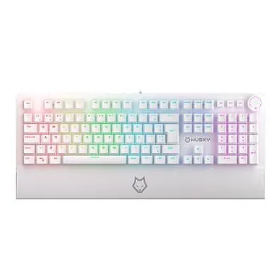 Teclado Mecânico Gamer Husky Anchorage Full Size, RGB, Switch Gateron EF Red, ABNT2, Branco - HTG200BRVR