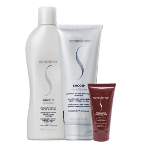 Kit Senscience Smooth Duo Home Care e Máscara Inner Restore Moisturizing 50ml