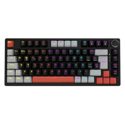 Teclado Mecânico Arkeum PCYES Black Vulcan Blue Switch AKBV75BBR