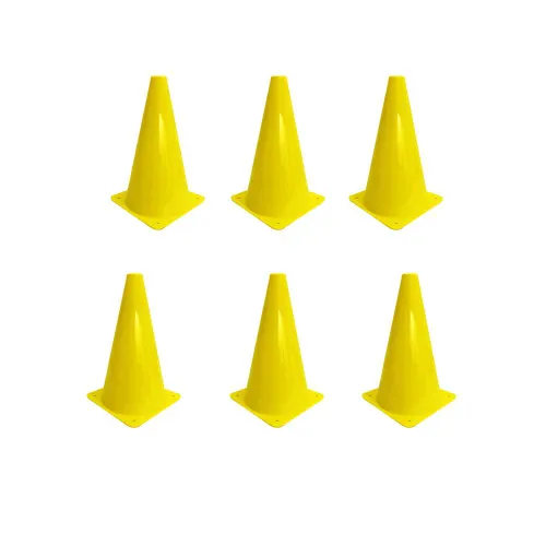 Kit Cone de Treinamento 12 Unidades Plástico Rígido 23cm - Azul