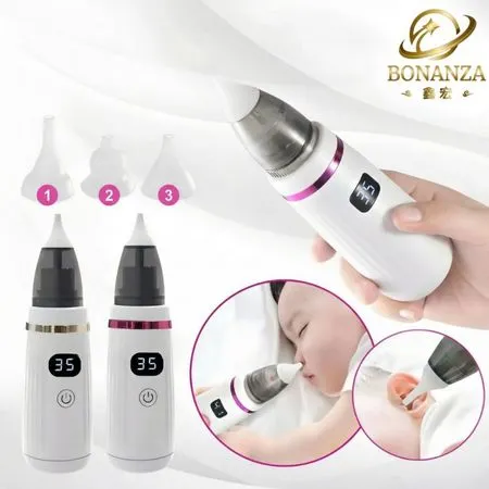 Aspirador Nasal Elétrico (604656) para Bebê Carregador 3 Bicos de Silicone