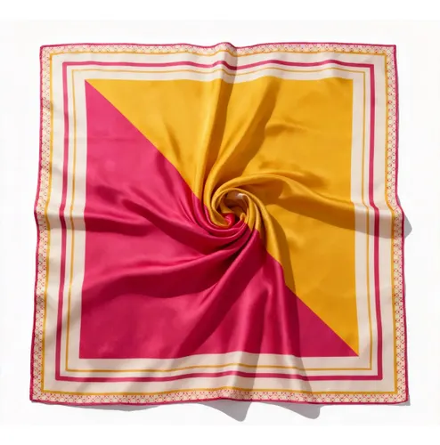 Lenço Feminino 90x90 Cetim Grande para Cabelo Pescoço Bolsa Multicolorido Vibrante 90x90
