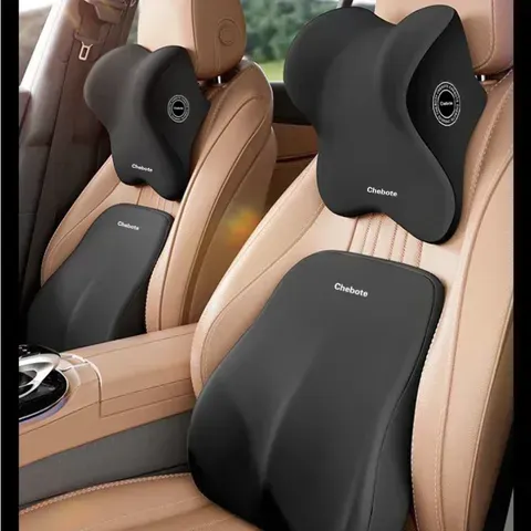 Travesseiro de algodão com memória de alta qualidade, travesseiro de pescoço para carro, suporte para cintura, encosto de cabeça, assento de carro, almofada lombar para motorista