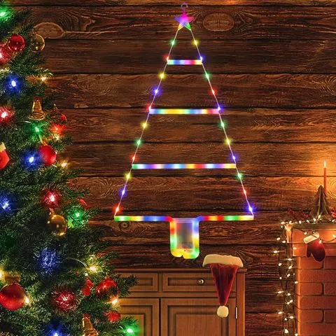 Novo natal led caixa de bateria estilo luminosa escada luzes decorativas natal interior quarto sala estar atmosfera luzes