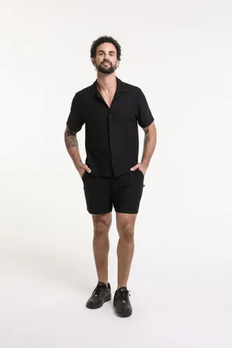 Short Masculino Malha Texturizada Preto