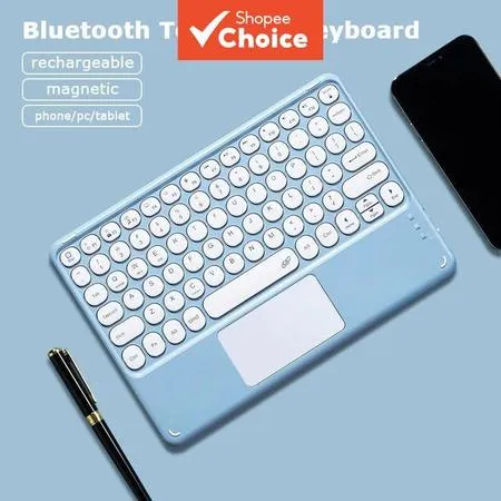 Teclado Magnético Universal para iPad Air 6 5 Pro 11 10.2, Teclado para Tablet e Laptop de 10 polegadas, Mouse Touchpad