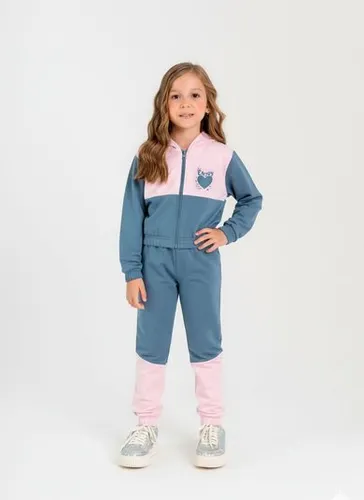 Conjunto Feminino Infantil em Molecotton Felpado (Azul) Guloseima
