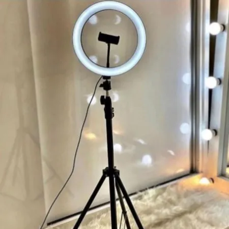 Ring Light Iluminador 10 Polegadas com Tripé de 2.10 Metro MarisaStore