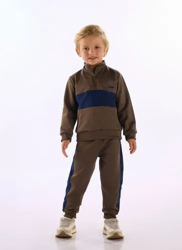 Conjunto Masculino Active Fleece com Proteção Uv50+ Marrom
