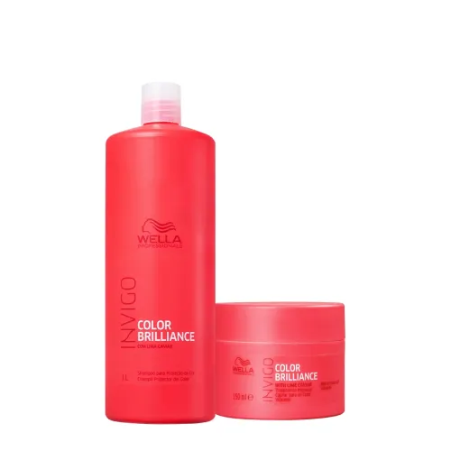 Kit Wella Professionals Invigo Color Brilliance com Shampoo 1L e Máscara 150ml