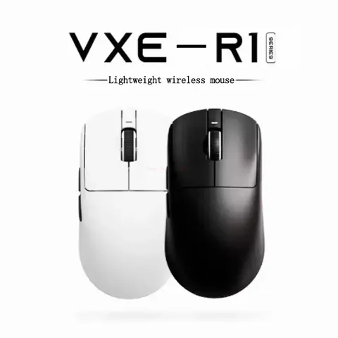 Mouse sem Fio Vxe Dragonfly Série R1 R1 Se Leve Paw3395 Nordic52840 2khz Velocidade Inteligente X Baixa Latência Mouse Gamer FPS Presente