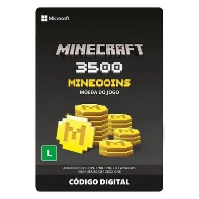 Gift Card Moeda para Jogo Minecraft Minecoins: 3500 Coins - Produto Digital