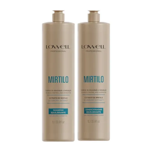Kit Shampoo Condicionador Lowell Mirtilo Equilíbrio Salon Duo