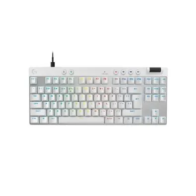 Teclado Gamer Logitech G PRO X TKL RAPID, Switches Magnético-analógicos, Modo Rapid Trigger, Layout US, Branco - 920-013132