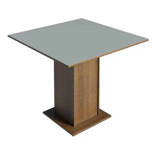Mesa de Jantar Quadrada Tampo de Madeira Madesa 5363 Rustic/Cinza