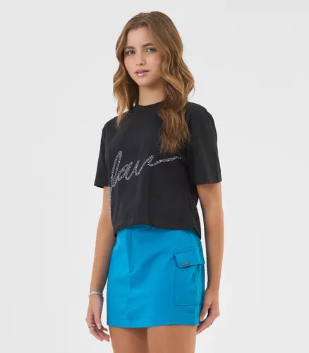 Saia Juvenil Feminina Sarja Twill Minty - Moda Feminina e Masculina, Itens para Casa e Mais l Rovitex