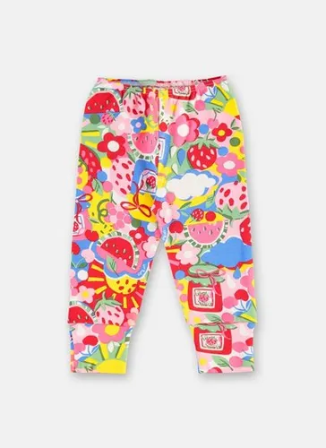 Calça Bebê Menina em Suedine com Pés Reversíveis Multicolor
