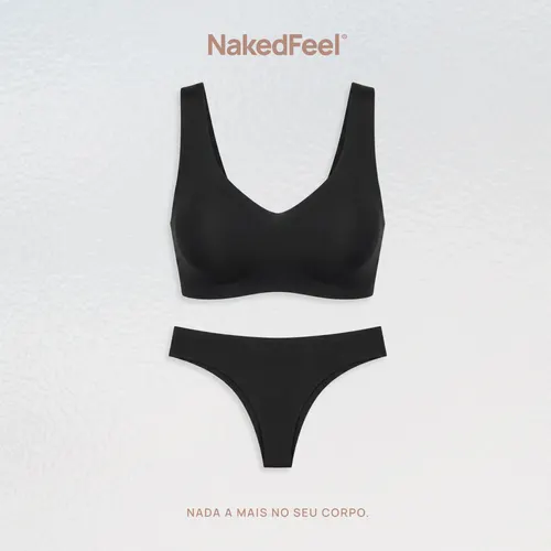 Conjunto Cobertura NakedFeel Calcinha Biquíni + Sutiã Top