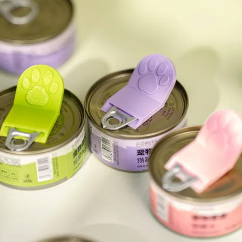 Abridor de Latas de Ração para Gatos em Formato de Pata, Impresso em 3D, Multifuncional e Portátil, Seguro e Fácil de Segurar