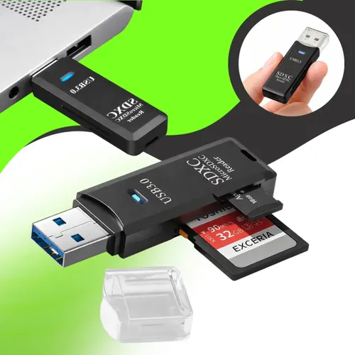 Leitor de Cartão Usb 3.0 Adaptador Micro Sd / Sdxc 5gbps Gurumania