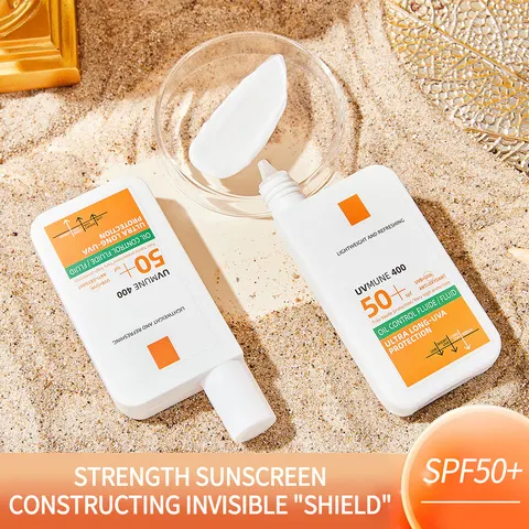 Protetor Solar Facial de Longa Duração com Alta Proteção UV, Refrescante e Hidratante, um Produto 2 em 1 para Cuidados com a Pele e Proteção Solar