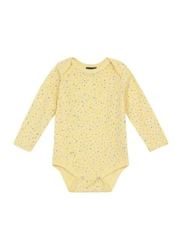 Body Bebê Manga Longa Estampado em Suedine (Amarelo) Guloseima