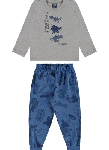Conjunto Meu Dinossaurinho Infantil para Menino (Cinza) Bee Loop