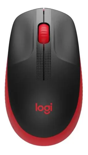 Mouse sem fio Logitech M190 com Pilha Inclusa - Vermelho