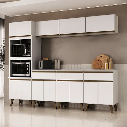 Armário de Cozinha Completa Atlanta Dean Carraro Branco