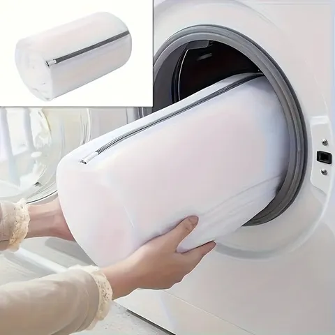 Saco de Lavagem Cilíndrico de Malha Fina para Proteção da Máquina de Lavar, Saco de Malha para Armazenamento de Sapatos, Organizador de Viagem Familiar