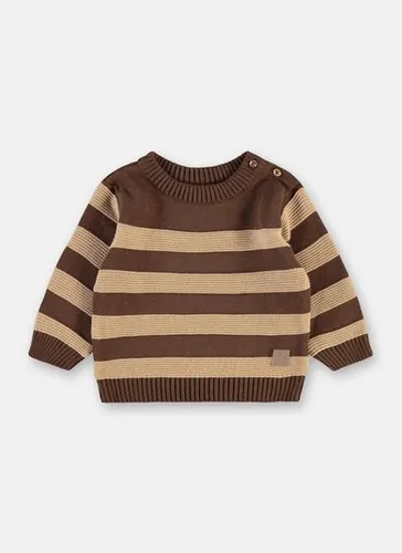 Blusão Tricot Bebê Menino Listrado Marrom