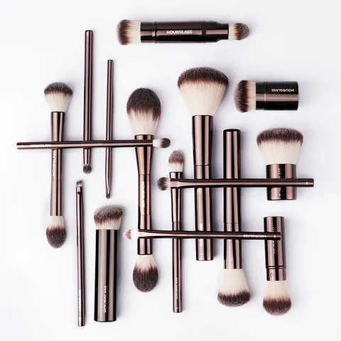 Pincéis de Maquiagem de Ampulheta, Pó, Fundação, Corretivo, Blush, Bronzer, Sombra de Olho, Sobrancelha, Delineador, Escova de Escultura