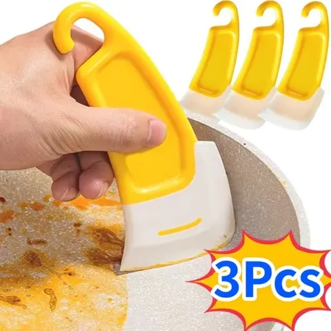 Espátula de Limpeza 2026, Raspador de Cozinha com Lâmina Macia, Escova para Limpeza de Panelas, Frigideiras e Louças, Ferramentas de Limpeza para Cozinha e Confeitaria