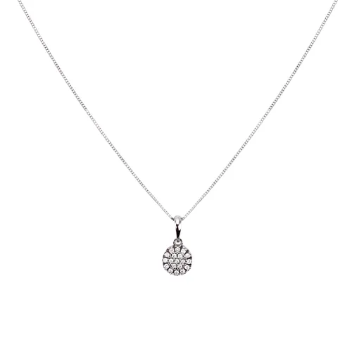 Colar Chuveiro 45 cm em Ouro Branco