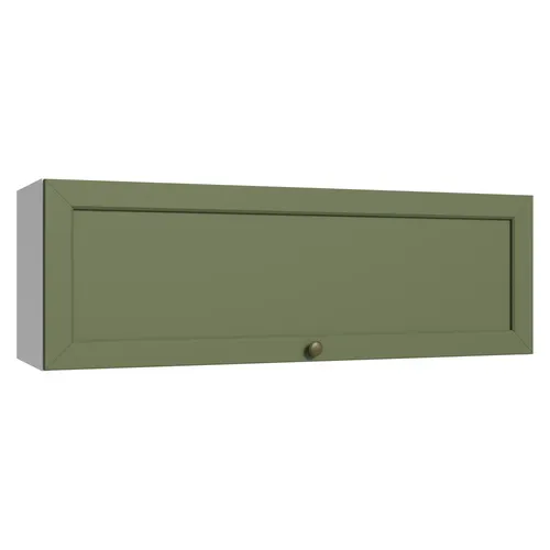 Armário Aéreo 100 cm 1 Porta Basculante Branco/Verde Vik Madesa