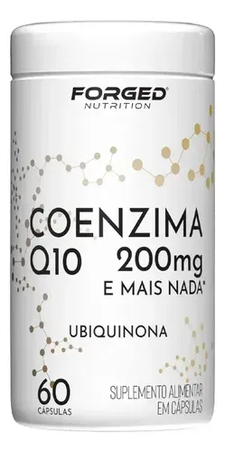 Coenzima Q10 200mg Pura Alta Concentração 60 Cápsulas - Forged Nutrition sem Sabor