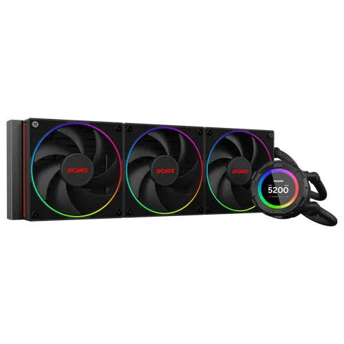 Water Cooler PCYES Vision 360mm Black Vulcan LCD 2,1" VS360BV