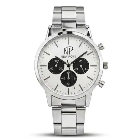 Relógio Masculino Cronógrafo Prova Dágua Casual 42mm NewPort