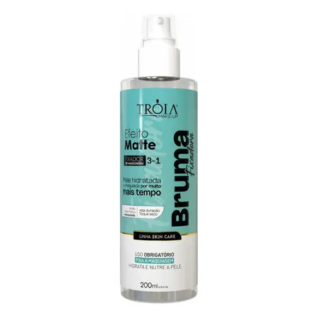 Bruma Fixadora 3 em 1 Matte 200ml - Fixador de Maquiagem - Tróia Make Up