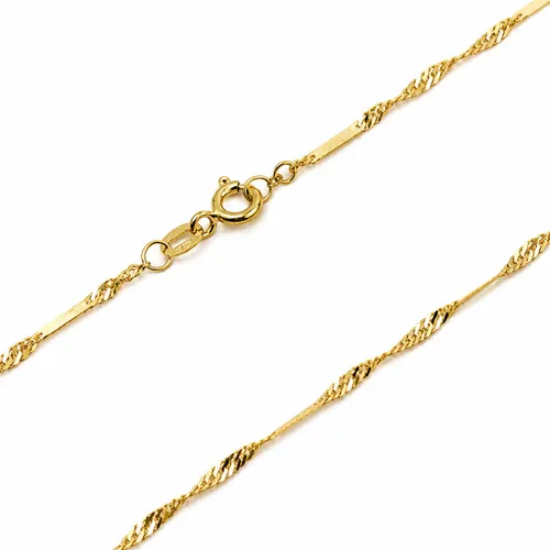 Corrente Singapura com Placa 45 cm em Ouro 18K