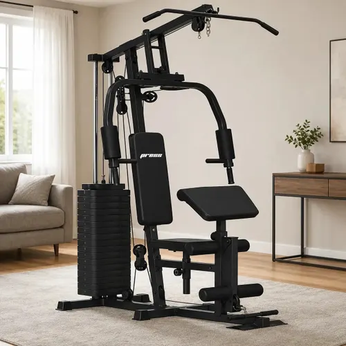Estação de Musculação 80kg Aparelho Ginástica Braço Perna Exercício MBX
