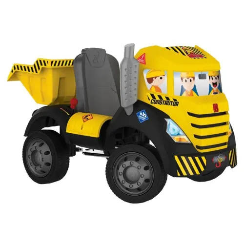 Caminhão Bandeirante Brutus Construtor Pedal Buzina Amarelo/preto