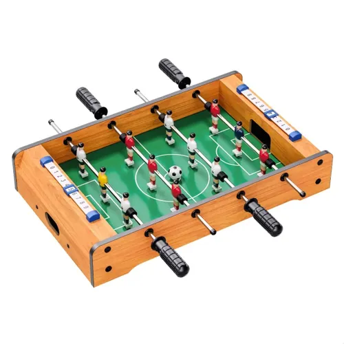 Mini Mesa Pebolim Totó Infantil Futebol Portátil com 2 Bolas