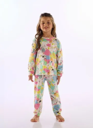 Pijama Unissex Infantil Estampado Off White