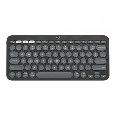 Teclado sem Fio Logitech, Bluetooth e USB, Pebble Keys 2 K380s, Easy-Switch e Pilha Inclusa, Grafite - 920-011789